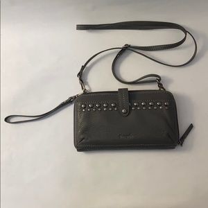 The Sak Leather Crossbody Large Wallet